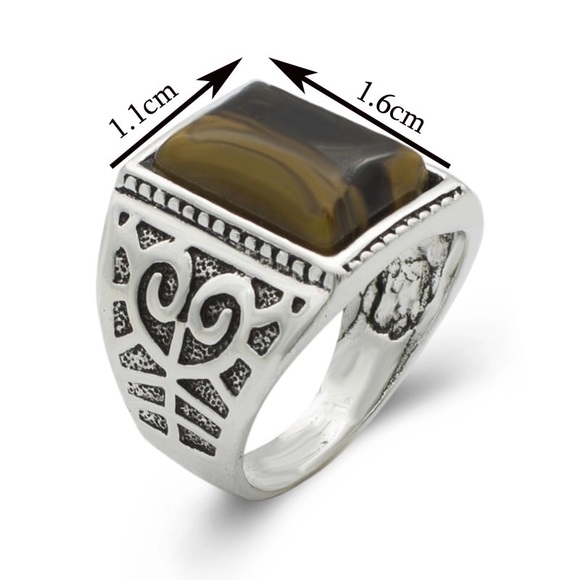 New Beautiful Tigers Eye Ring - Picture 3 of 4